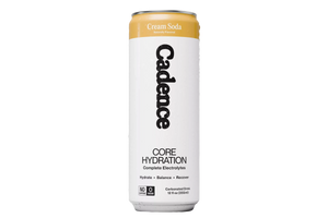 Cadence Core Hydration electrolyte drink in Cream Soda, 355ml can with zero sugar and no caffeine