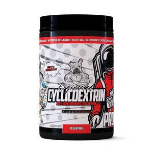 Engineered Muscle Cyclic Dextrin unflavoured HBCD carbohydrate powder, 40 servings black tub from the Fuel Range