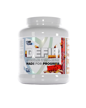 HR Labs Defib Proven advanced pre-workout in Fizzy Cola Bottles, 680g tub, 20 full servings with 400mg caffeine per serving