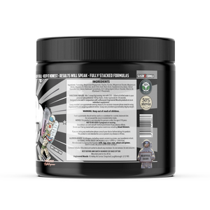 Engineered Muscle Magtank ingredients and directions label showing four magnesium forms, sweetened with stevia and sucralose, vegetarian