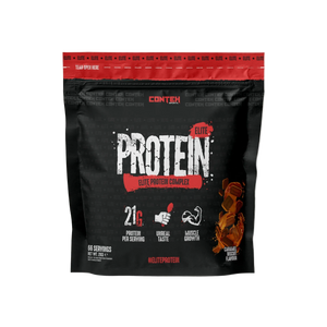 Conteh Sports Protein Elite protein complex in Caramel Biscuit, 66 servings 2kg pouch with 21g protein per serving