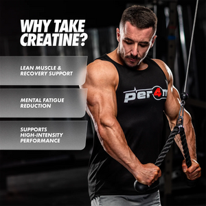 Per4m athlete training on cable machine alongside reasons for taking creatine