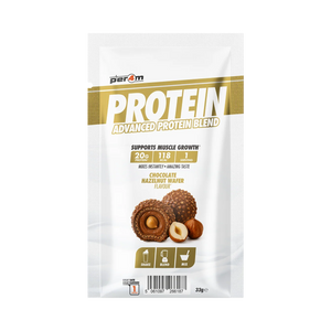 Per4m Advanced Protein sample sachet in Chocolate Hazelnut Wafer, 33g single serving with 20g protein