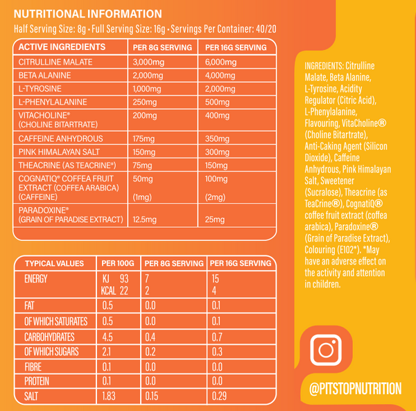 Pitstop+ Fuel (stim pre workout)