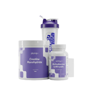 Uni starter bundle with Pitstop+ Creatine Monohydrate, Pitstop+ Multivitamin and Pitstop Nutrition shaker