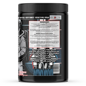 Engineered Muscle Osteo Tank rear label with full ingredients, directions for one daily 17.55g serving and allergen advice