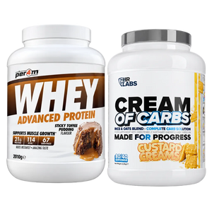 Per4m Whey and HR Labs Cream of Carbs bundle